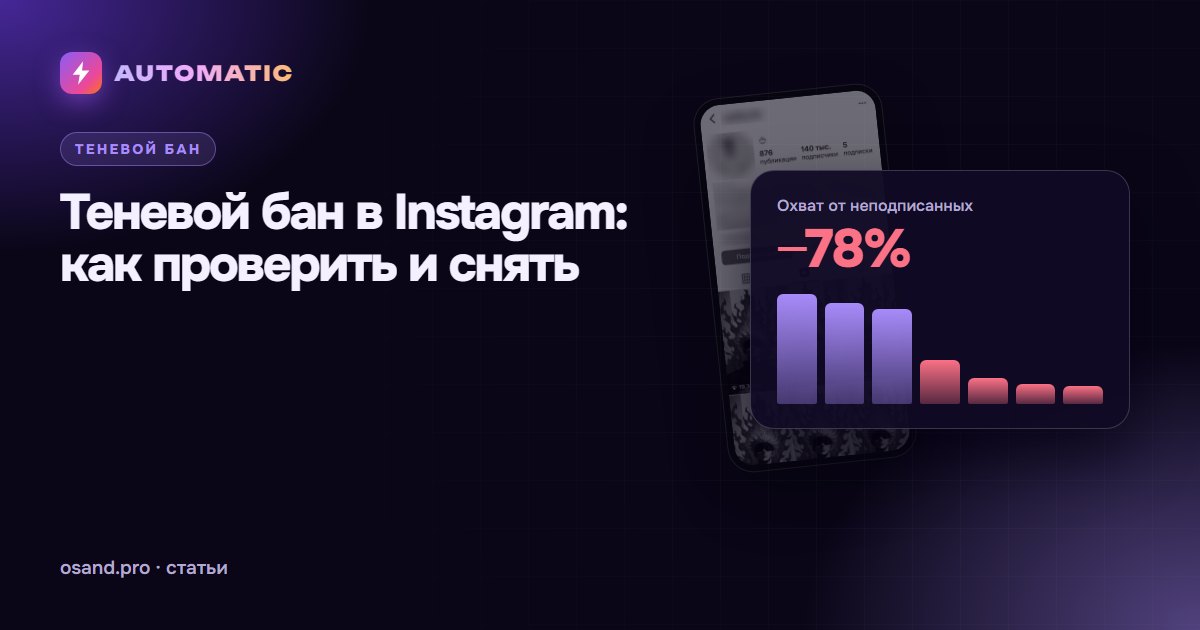 Теневой бан в Instagram: как проверить и снять